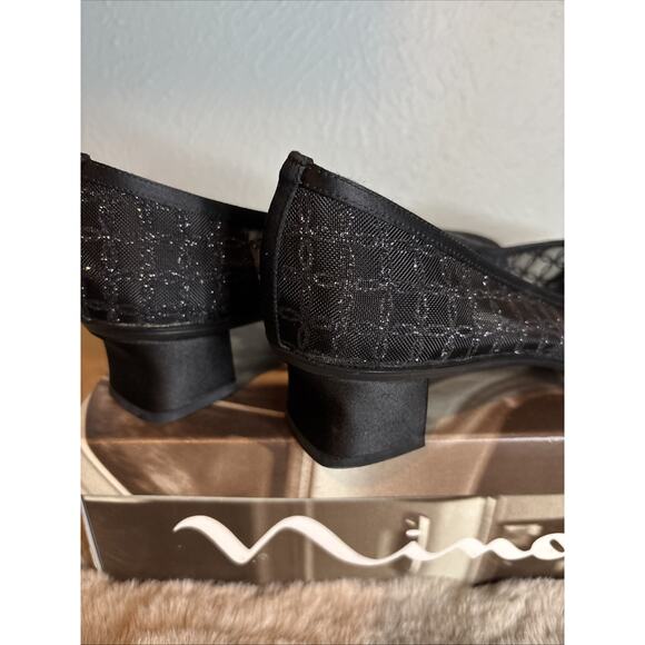 Nina Samson Trell Mesh Black Women's Low Heel Shoe Size US 8.5‎ M Original Box - Picture 4 of 11